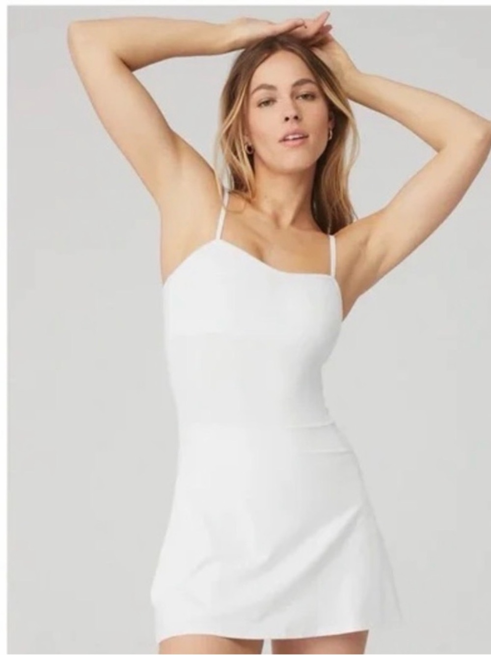 Alo Courtside White Spaghetti Strap Mini Dress - XS